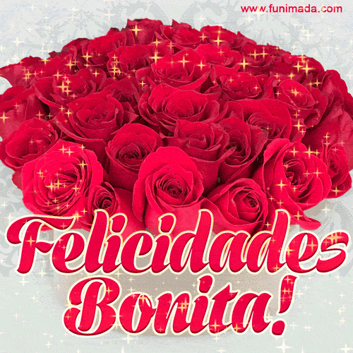 Felicidades Bonita gif de rosas rojas - Felicidades Bonita gif de rosas rojas