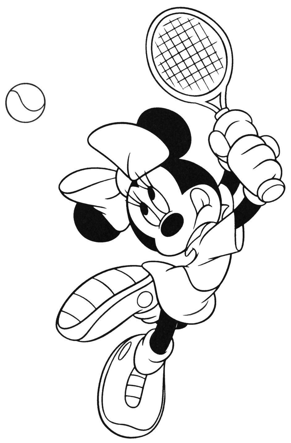 Mimi juega al tenis 2 dibujos para colorear - Mimi juega al tenis 2 dibujos para colorear