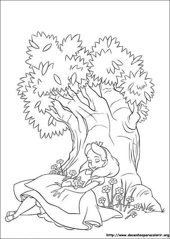 Princesa durmiendo en un jardin dibujos para colorear - Princesa durmiendo en un jardín dibujos para colorear