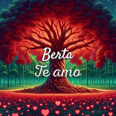 Imagen romántica destacada con nombre Berta