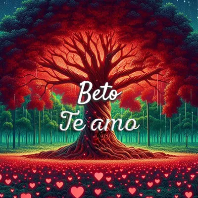 Imagen romántica destacada con nombre Beto