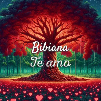 Imagen romántica destacada con nombre Bibiana