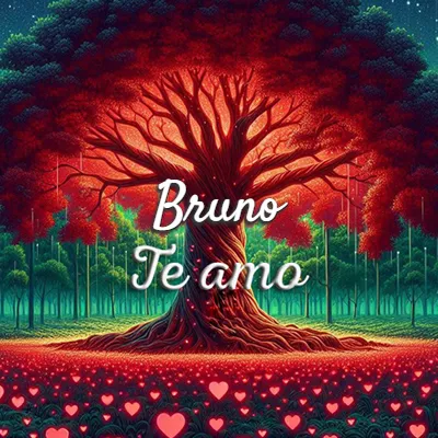 Imagen romántica destacada con nombre Bruno