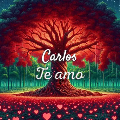 Te Amo Carlos - Imagen romántica destacada Imagen romántica destacada con nombre Carlos