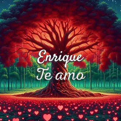 Imagen romántica destacada con nombre Enrique