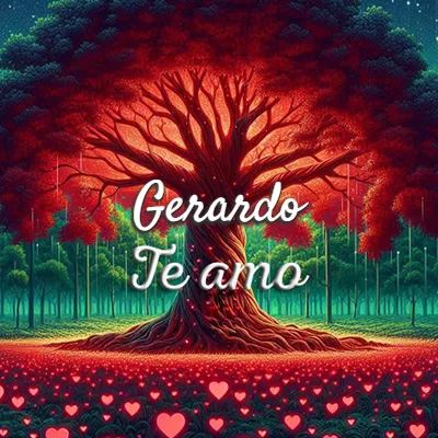 Imagen romántica destacada con nombre Gerardo