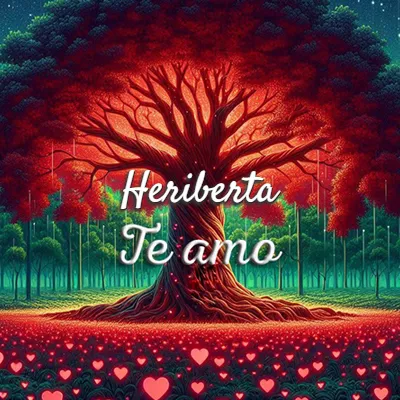 Imagen romántica destacada con nombre Heriberta
