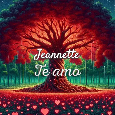 Imagen romántica destacada con nombre Jeannette