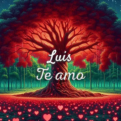 Imagen romántica destacada con nombre Luis
