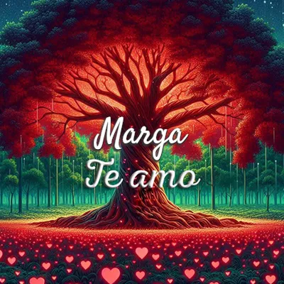 Imagen romántica destacada con nombre Marga