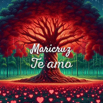 Imagen romántica destacada con nombre Maricruz