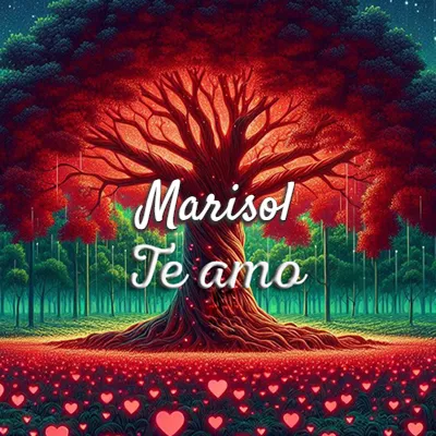 Imagen romántica destacada con nombre Marisol
