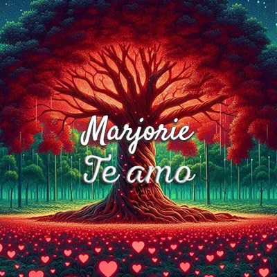 Imagen romántica destacada con nombre Marjorie