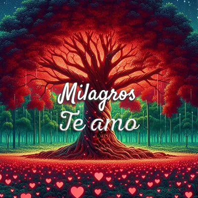 Imagen romántica destacada con nombre Milagros