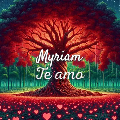 Imagen romántica destacada con nombre Myriam