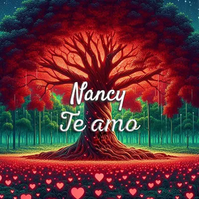 Imagen romántica destacada con nombre Nancy