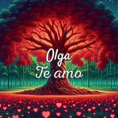 Imagen romántica destacada con nombre Olga
