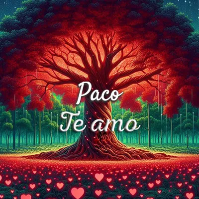 Te Amo Paco - Imagen romántica destacada Imagen romántica destacada con nombre Paco
