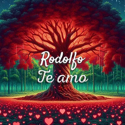 Imagen romántica destacada con nombre Rodolfo