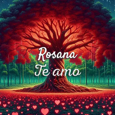 Imagen romántica destacada con nombre Rosana