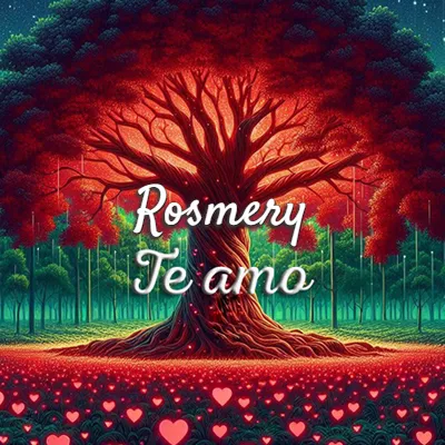 Imagen romántica destacada con nombre Rosmery