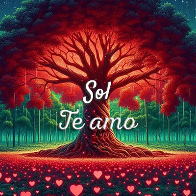 Imagen romántica destacada con nombre Sol