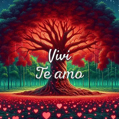 Imagen romántica destacada con nombre Vivi