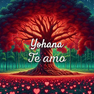 Imagen romántica destacada con nombre Yohana