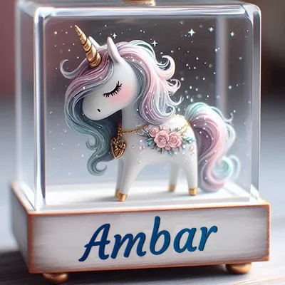 Imagen romántica 3 con nombre Ambar Imagen romántica para Ambar - Diseño 3