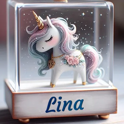 Imagen romántica 3 con nombre Lina Imagen romántica para Lina - Diseño 3