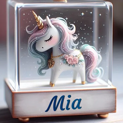 Imagen romántica 3 con nombre Mia Imagen romántica para Mia - Diseño 3