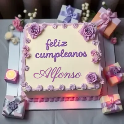 ¡Feliz Cumpleaños Alfonso! - Pastel destacado Pastel de cumpleaños destacado para Alfonso