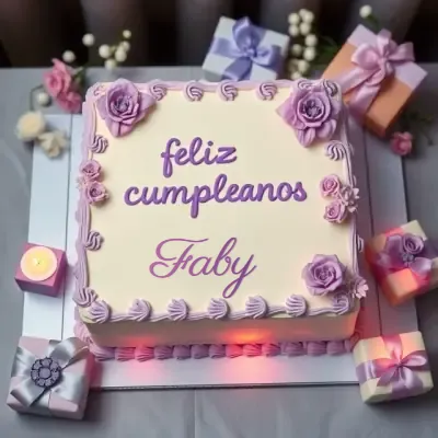 ¡Feliz Cumpleaños Faby! - Pastel destacado Pastel de cumpleaños destacado para Faby