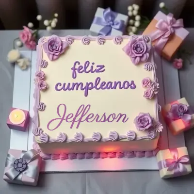 Pastel de cumpleaños destacado para Jefferson