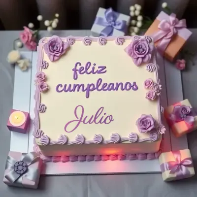 ¡Feliz Cumpleaños Julio! - Pastel destacado Pastel de cumpleaños destacado para Julio