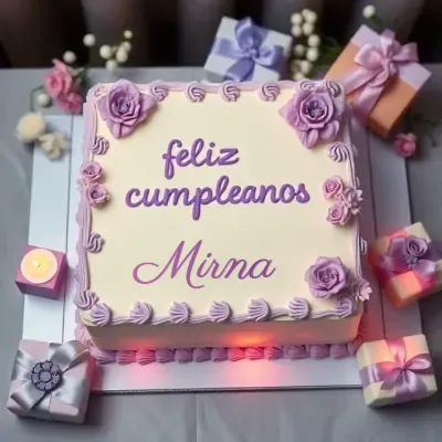 Pastel de cumpleaños destacado para Mirna