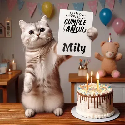 Pastel de cumpleaños para Mily - Diseño 1