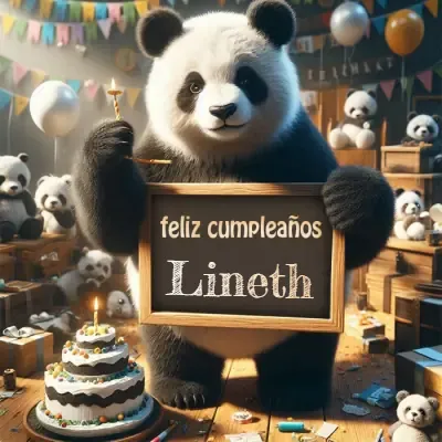 Tarjeta de cumpleaños 2 con nombre Lineth Pastel de cumpleaños para Lineth - Diseño 2