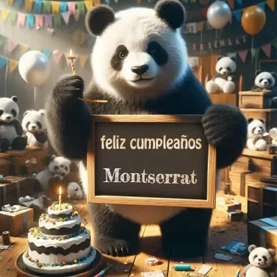 Pastel de cumpleaños para Montserrat - Diseño 2