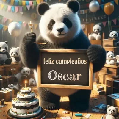 Tarjeta de cumpleaños 2 con nombre Oscar Pastel de cumpleaños para Oscar - Diseño 2