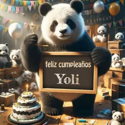 Tarjeta de cumpleaños 2 con nombre Yoli Pastel de cumpleaños para Yoli - Diseño 2