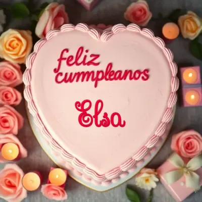 Pastel de cumpleaños para Elsa - Diseño 3