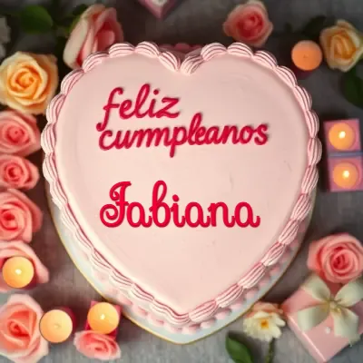 Pastel de cumpleaños para Fabiana - Diseño 3