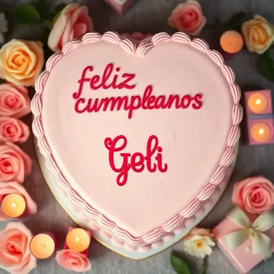Pastel de cumpleaños para Geli - Diseño 3