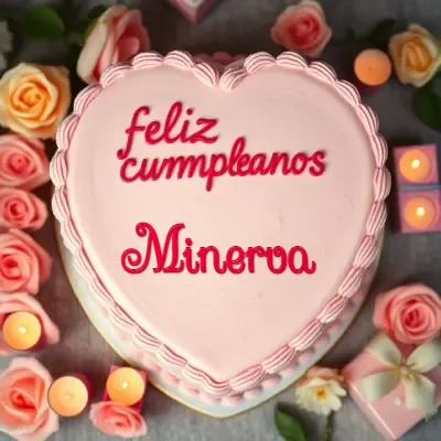 Pastel de cumpleaños para Minerva - Diseño 3