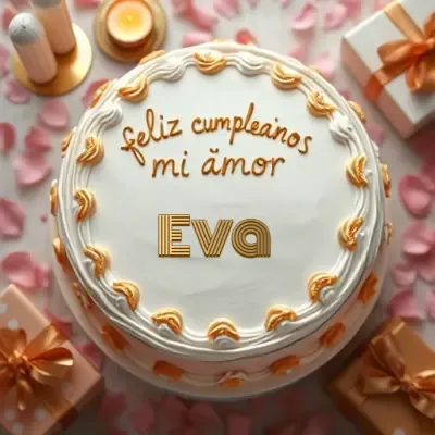 Pastel de cumpleaños para Eva - Diseño 4
