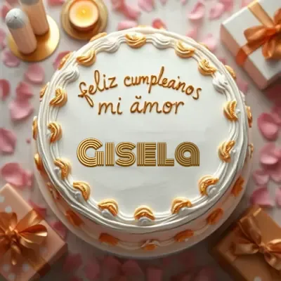 Pastel de cumpleaños para Gisela - Diseño 4
