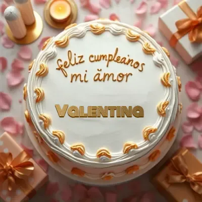 Pastel de cumpleaños para Valentina - Diseño 4