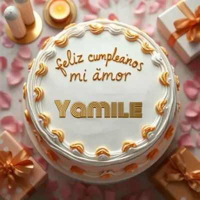 Pastel de cumpleaños para Yamile - Diseño 4