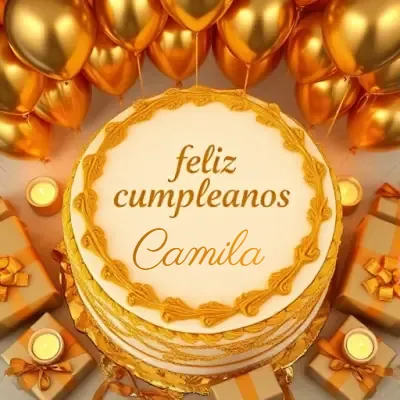 Pastel de cumpleaños para Camila - Diseño 5